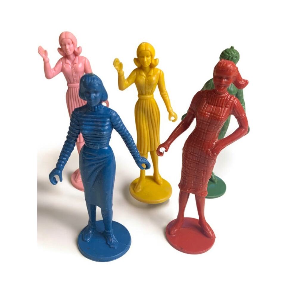 1950s Teenettes Figurines by MPC Set of 5 Multicolor 3.5 Inch
